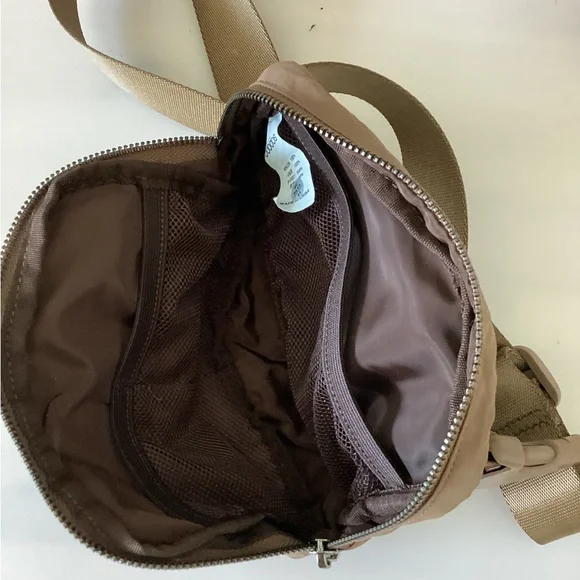 Unisex Light Brown Belt/Cross body Minimalist Sling Bag - Picture 10 of 10